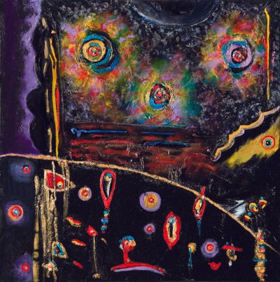 Night Seed Transmission, 2007 (akryl og olie på lærred) af Carolyn Mary Kleefeld