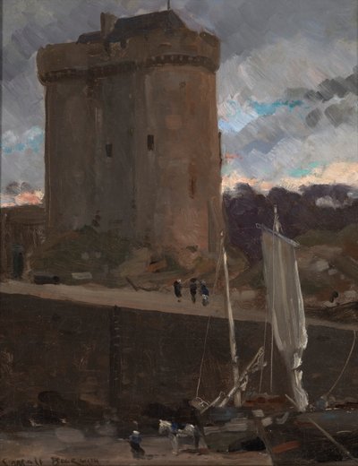 La Tour of Solidor i St. Severin, Normandy, CA. 1877. af Carroll Beckwith