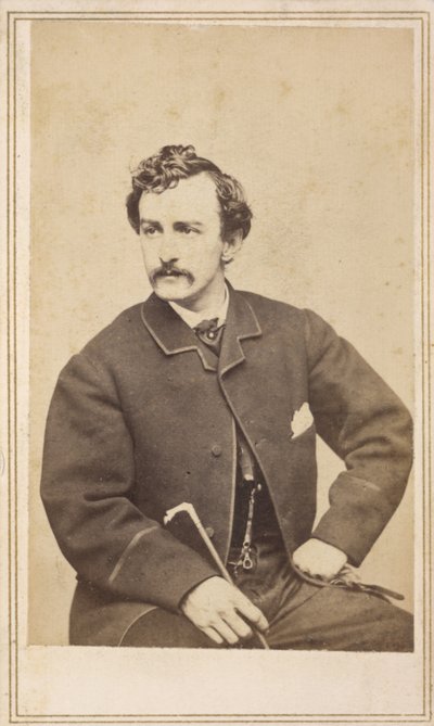 Carte de visite af John Wilkes Booth, 1862 (albumin print på kort) af Case and Co. Silsbee