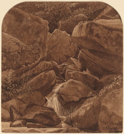 Klipper og vandfald af Casimir Clayton Griswold