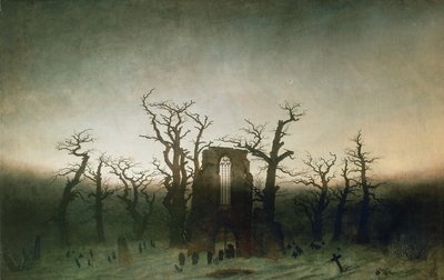 Kloster i Oakwood af Caspar David Friedrich