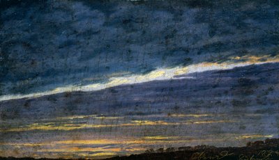 Overskyet aftenhimmel af Caspar David Friedrich