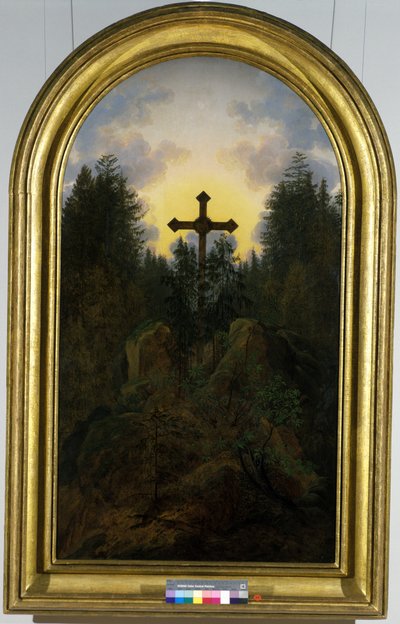 Kors i bjergene, 1815-20 af Caspar David Friedrich