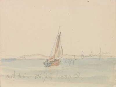 Dahl, Johan Christian - Sejlbåd foran Mon af Caspar David Friedrich