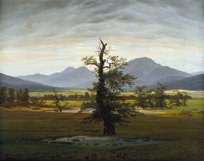Det ensomme træ af Caspar David Friedrich
