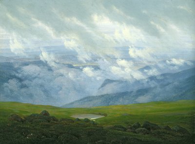 drivende skyer af Caspar David Friedrich