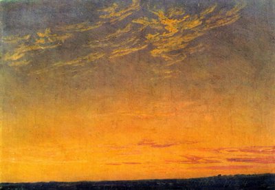 Aften med skyer af Caspar David Friedrich af Caspar David Friedrich