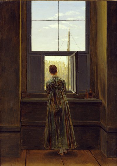 Kvinde ved vinduet af Caspar David Friedrich