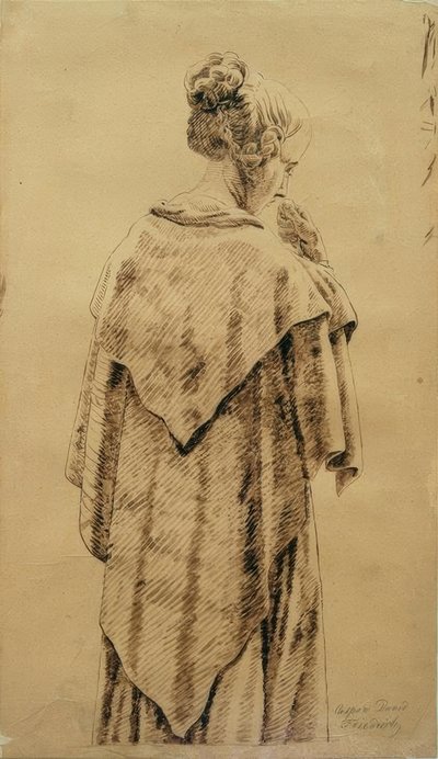 Kvinde i et sjal af Caspar David Friedrich