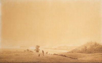 Tysk: Die Ostküste der Insel Rügen mit Schäfer Østkysten af øen Rügen med fårehyrde af Caspar David Friedrich