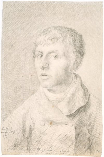 Tysk: Selbstbildnis Selvportræt af Caspar David Friedrich