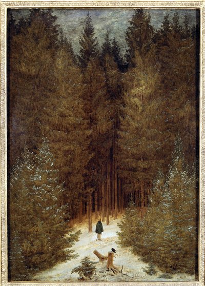 Jæger i skoven af Caspar David Friedrich
