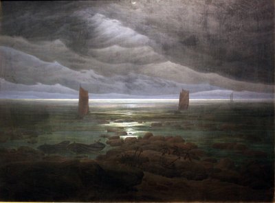 Kyst i måneskin af Caspar David Friedrich