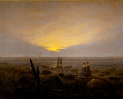 Måneopgang over havet af Caspar David Friedrich