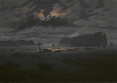 Nordhavet i måneskin, ca. 1823 af Caspar David Friedrich
