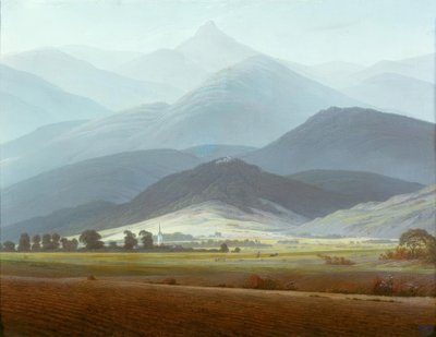 Giant Mountains landskab af Caspar David Friedrich