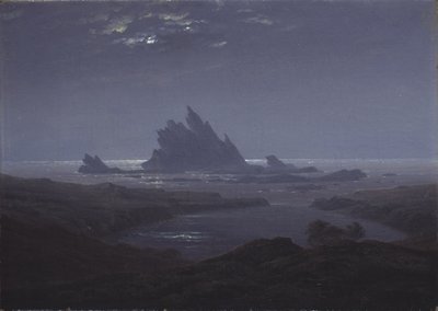 Rocky Reef på havkysten, ca. 1824 af Caspar David Friedrich
