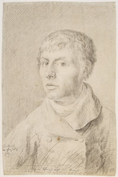 Selvportræt, 1800 af Caspar David Friedrich