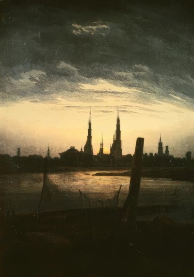 By ved måneopgang af Caspar David Friedrich