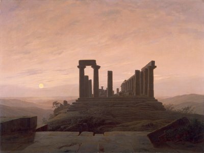 Junos tempel i Agrigento, af Caspar David Friedrich (1774-1840). af Caspar David Friedrich