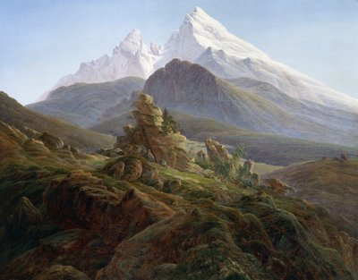 The Watzmann (olie på lærred) af Caspar David Friedrich
