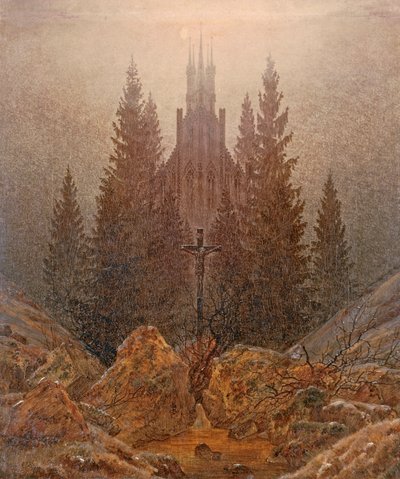 Korset i bjergene af Caspar David Friedrich