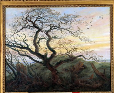 Træet med krager. Maleri af Friedrich Caspar David (1774-1840) af Caspar David Friedrich