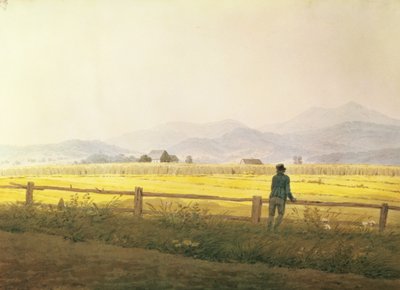 Udsigt over Schmiedebergerkamm, ca. 1837 (akvarel på papir) af Caspar David Friedrich