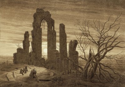 Vinter - Nat - Alderdom og død fra tidspunkter på dagen og aldre af menneskets cyklus, 1803 af Caspar David Friedrich