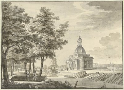 Udsigt over den nybyggede Muiderpoort, 1771 af Caspar Jacobsz. Philips