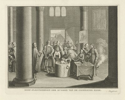 Dåben i Rusland, midten af det 18. århundrede af Caspar Jacobsz. Philips