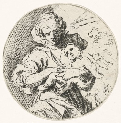 Kvinde med barn i armene af Caspar Jacobsz. Philips