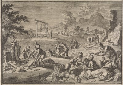 Hungersnød i Tyskland, 1637 af Caspar Luyken (attributed to)
