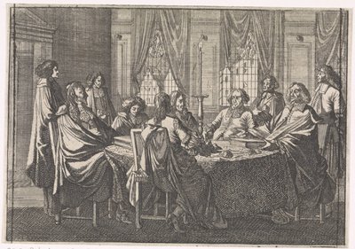 Forhandlinger under freden i Münster, 1648 af Caspar Luyken (attributed to)