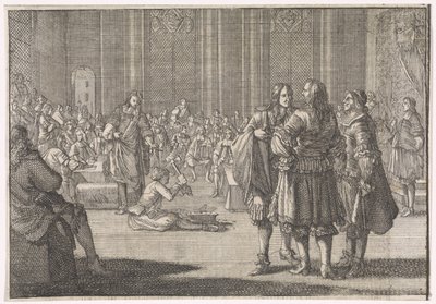 Det kejserlige segl fra England bliver knust i House of Lords, 1646 af Caspar Luyken (attributed to)