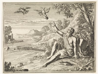 Elias næres af ravnene af Caspar Luyken