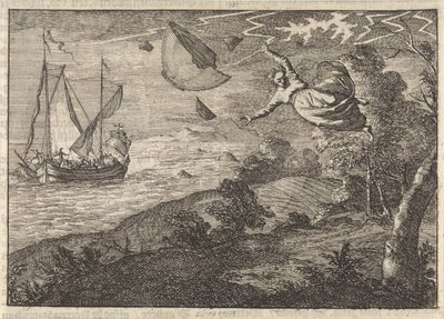 Stærke vinde på Malmøs kyst, 1679 af Caspar Luyken
