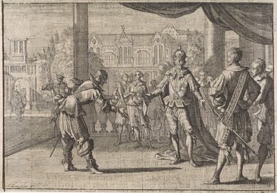 Kejser Ferdinand III lykønskes med fødslen af ​​sin søn Leopold, 1640 af Caspar Luyken