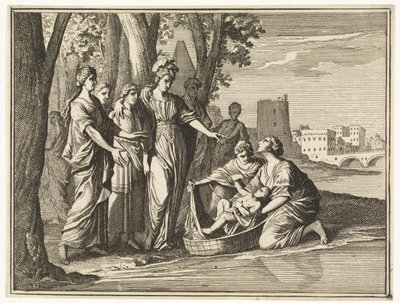 Moses findes af faraos datter af Caspar Luyken