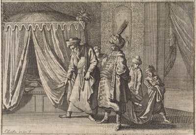 Pashas hustrus sygeleje, 1639 af Caspar Luyken