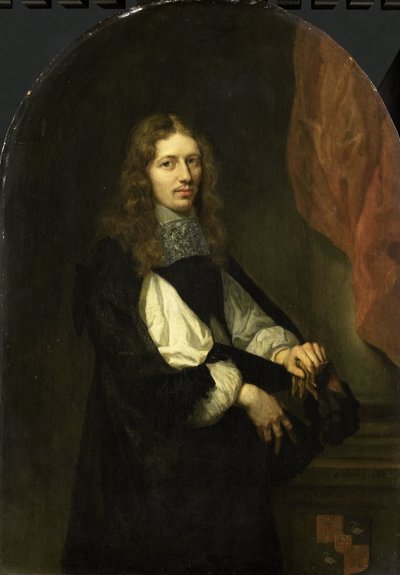 Portræt af Pieter de Graeff (1638-1707), herre over Zuid-Polsbroek, Purmerland og Ilpendam. Rådmand i Amsterdam af Caspar Netscher
