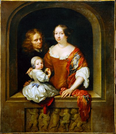Kunstneren og hans familie af Caspar Netscher