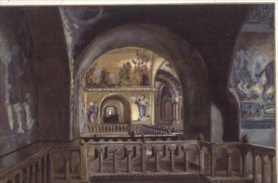 Udsigt fra et galleri i Sankt Markus Basilikaen, Venedig af Caspar Purdon Clarke