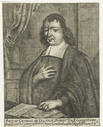 Portræt af Artus Georg Velten af Caspar van Huysum