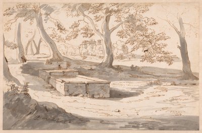 Udsigt over Abbey of Grottaferrata af Caspar van Wittel