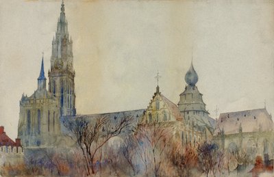 Antwerpen katedral, 1899. af Cass Gilbert