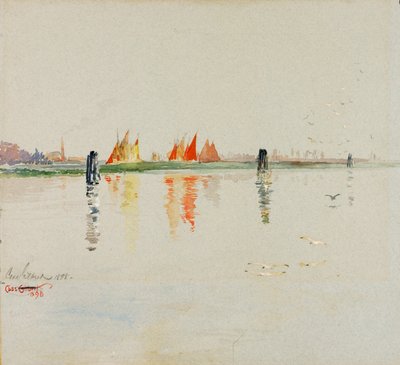 Lagunen, Venedig, 1898. af Cass Gilbert