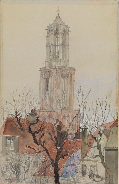 Tårnet på katedralen i Utrecht, Holland af Cass Gilbert