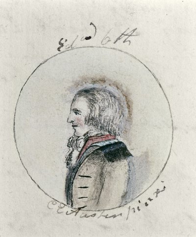 Edward VI (1537-53), ca. 1790 (pen & blæk og wc på papir) af Cassandra Austen