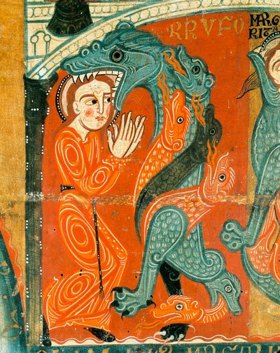 The Martyrdom of St Margaret, detalje (tempera på træ) af Catalan School